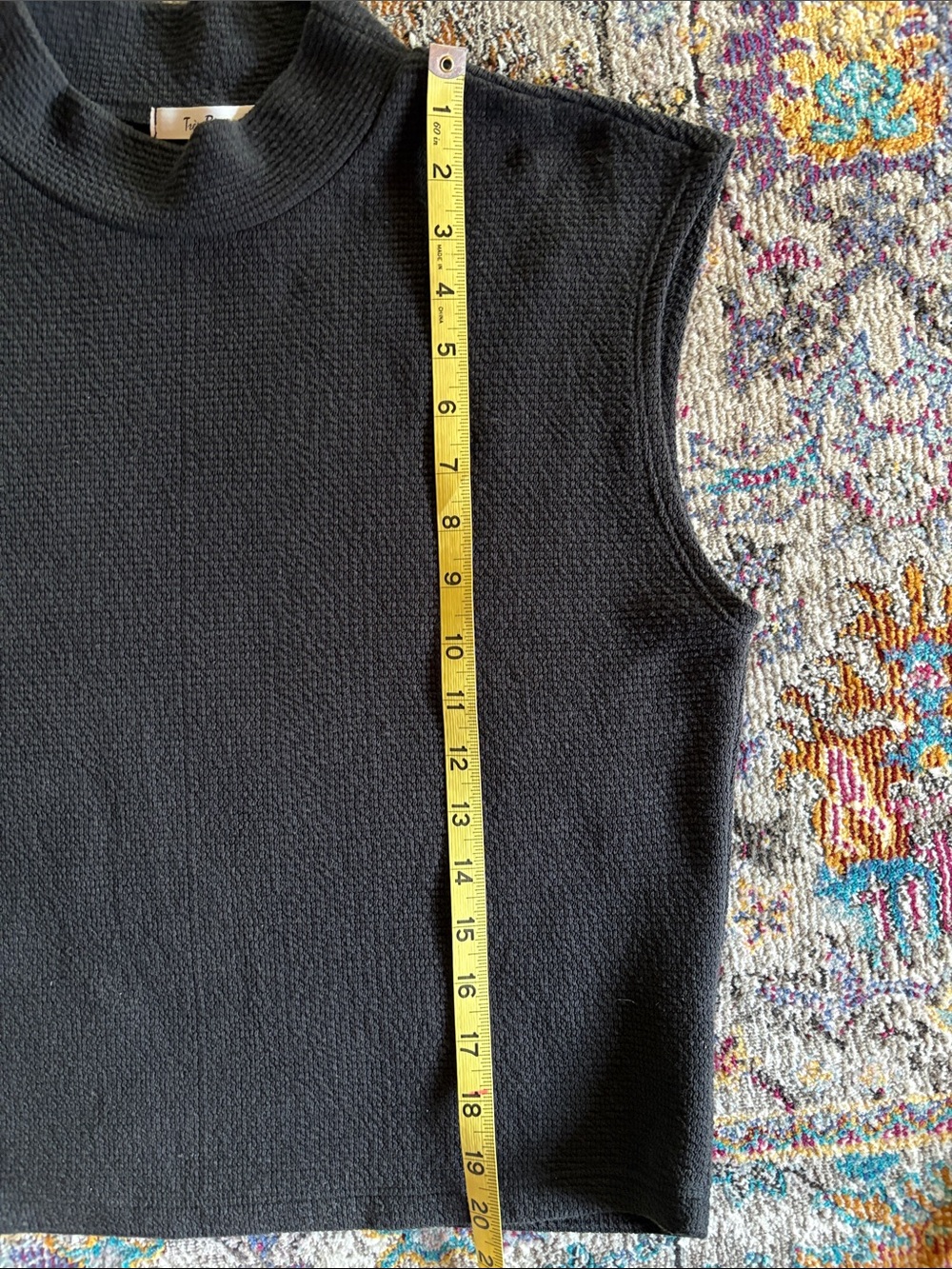 Black Sleeveless Mock Neck Top - Picture 3 of 6